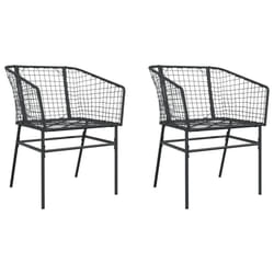 VidaXL 369098 outdoor chair Terrace Padded seat Polyrattan, Steel Black
