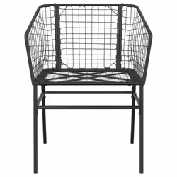 VidaXL 369098 outdoor chair Terrace Padded seat Polyrattan, Steel Black - Additional view 5