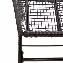 VidaXL 369098 outdoor chair Terrace Padded seat Polyrattan, Steel Black - Additional view 8