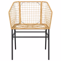 VidaXL 369099 outdoor chair Terrace Padded seat Polyrattan, Steel Brown - Additional view 5