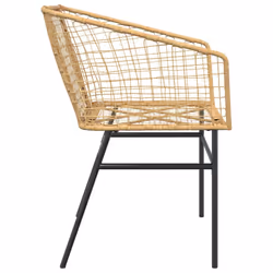 VidaXL 369099 outdoor chair Terrace Padded seat Polyrattan, Steel Brown - Additional view 6