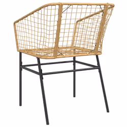 VidaXL 369099 outdoor chair Terrace Padded seat Polyrattan, Steel Brown - Additional view 7