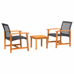 VidaXL 367601, Black, Brown, Rattan, Steel, 110 kg, Adults & Children, 430 mm, 430 mm