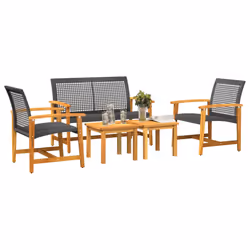 VidaXL 367604 outdoor bench Rattan, Steel
