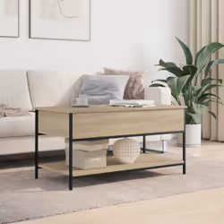 vidaXL Coffee Table End Table Sofa Table Sonoma Oak Engineered Wood and Metal