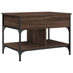vidaXL Coffee Table End Table Sofa Table Brown Oak Engineered Wood and Metal