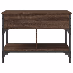 vidaXL Coffee Table End Table Sofa Table Brown Oak Engineered Wood and Metal - Additional view 4