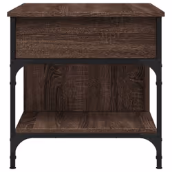vidaXL Coffee Table End Table Sofa Table Brown Oak Engineered Wood and Metal - Additional view 5