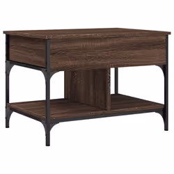 vidaXL Coffee Table End Table Sofa Table Brown Oak Engineered Wood and Metal - Additional view 6