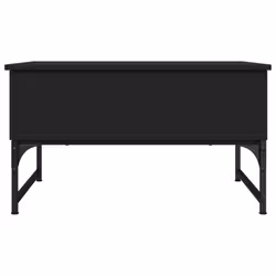 vidaXL Coffee Table End Table Side Sofa Table Black Engineered Wood and Metal - Additional view 4