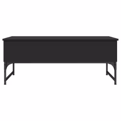 vidaXL Coffee Table End Table Side Sofa Table Black Engineered Wood and Metal - Additional view 4