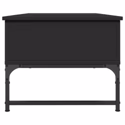 vidaXL Coffee Table End Table Side Sofa Table Black Engineered Wood and Metal - Additional view 5