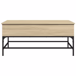 vidaXL Coffee Table End Table Sofa Table Sonoma Oak Engineered Wood and Metal - Additional view 4