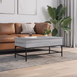 vidaXL Coffee Table End Table Sofa Table Grey Sonoma Engineered Wood and Metal