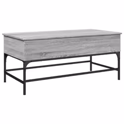 vidaXL Coffee Table End Table Sofa Table Grey Sonoma Engineered Wood and Metal - Additional view 6