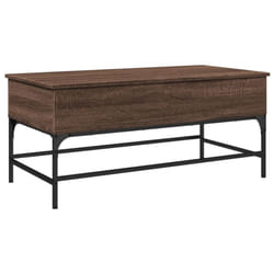 vidaXL Coffee Table End Table Sofa Table Brown Oak Engineered Wood and Metal