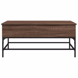 vidaXL Coffee Table End Table Sofa Table Brown Oak Engineered Wood and Metal - Additional view 4
