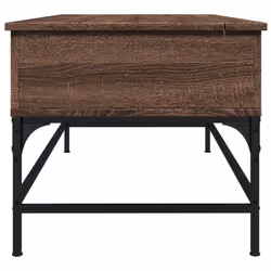 vidaXL Coffee Table End Table Sofa Table Brown Oak Engineered Wood and Metal - Additional view 5