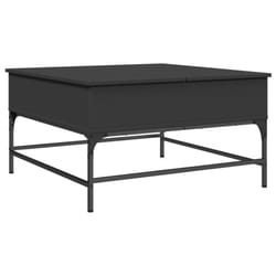 vidaXL Coffee Table End Table Side Sofa Table Black Engineered Wood and Metal
