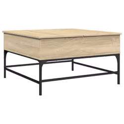 vidaXL Coffee Table End Table Sofa Table Sonoma Oak Engineered Wood and Metal
