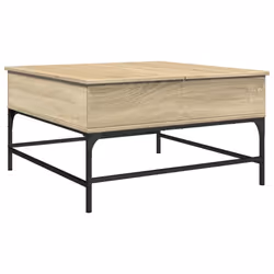 vidaXL Coffee Table End Table Sofa Table Sonoma Oak Engineered Wood and Metal - Additional view 6