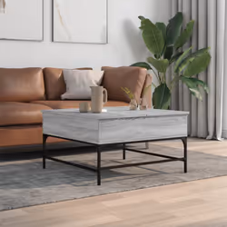 vidaXL Coffee Table End Table Sofa Table Grey Sonoma Engineered Wood and Metal