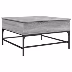 vidaXL Coffee Table End Table Sofa Table Grey Sonoma Engineered Wood and Metal - Additional view 6