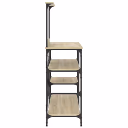 vidaXL Baker's Rack Storage Kitchen Rack Sonoma Oak Engineered Wood and Metal - Additional view 4