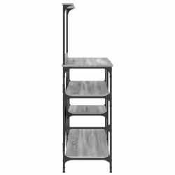 vidaXL Baker's Rack Storage Kitchen Rack Grey Sonoma Engineered Wood and Metal - Additional view 4