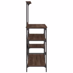 vidaXL Baker's Rack Storage Kitchen Rack Brown Oak Engineered Wood and Metal - Additional view 4
