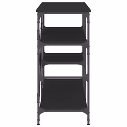 vidaXL Baker's Rack Storage Shelf Kitchen Rack Black Engineered Wood and Metal - Additional view 4