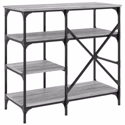 vidaXL Baker's Rack Storage Kitchen Rack Grey Sonoma Engineered Wood and Metal - Additional view 5