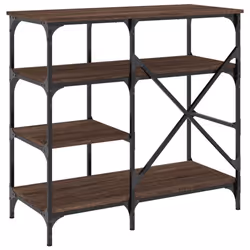 vidaXL Baker's Rack Storage Kitchen Rack Brown Oak Engineered Wood and Metal - Additional view 5