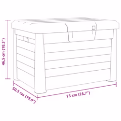 vidaXL Outdoor Cushion Box Patio Garden Storage Box Deck Box Polypropylene - anthracite - Additional view 10