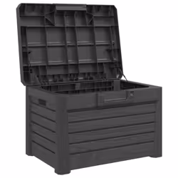 vidaXL Outdoor Cushion Box Patio Garden Storage Box Deck Box Polypropylene - anthracite - Additional view 7