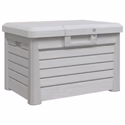 vidaXL Outdoor Cushion Box Patio Garden Storage Box Deck Box Polypropylene - grey