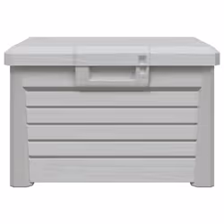vidaXL Outdoor Cushion Box Patio Garden Storage Box Deck Box Polypropylene - grey - Additional view 4