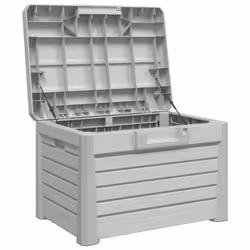 vidaXL Outdoor Cushion Box Patio Garden Storage Box Deck Box Polypropylene - grey - Additional view 7