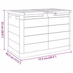 vidaXL Garden Storage Box Outdoor Cabinet Tool Chest Patio Tool Organiser - anthracite