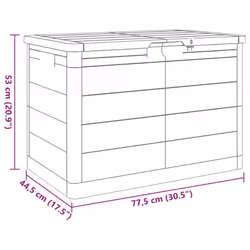 vidaXL Garden Storage Box Outdoor Cabinet Tool Chest Patio Tool Organiser - grey - Additional view 10