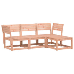 vidaXL Garden Lounge Set 4 Piece Outdoor Lounge Set Chair Solid Wood Douglas