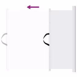 vidaXL Retractable Pet Gate Safety Baby Dog Gate Stair Gate Dog Barrier Fence - white, 117,5 x 125 cm - Additional view 4
