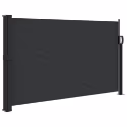 vidaXL Retractable Side Awning Outdoor Privacy Screen SunShade Black 117x300 cm