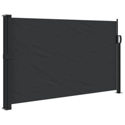 vidaXL Retractable Side Awning Outdoor Privacy Screen SunShade Black 117x300 cm