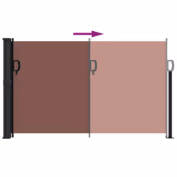 vidaXL Retractable Side Awning Outdoor Privacy Screen Balcony Sunshade Shelter - brown, 120 x 300 cm - Additional view 4