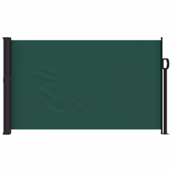 vidaXL Retractable Side Awning Outdoor Privacy Screen Balcony Sunshade Shelter - dark green, 120 x 300 cm