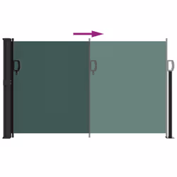 vidaXL Retractable Side Awning Outdoor Privacy Screen Balcony Sunshade Shelter - dark green, 120 x 300 cm - Additional view 4