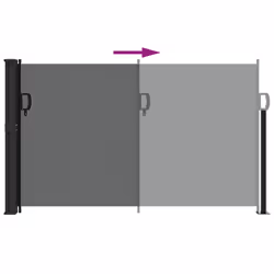 vidaXL Retractable Side Awning Outdoor Privacy Screen Anthracite 117x300 cm - Additional view 4