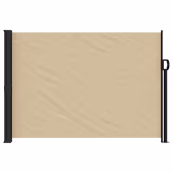 vidaXL Retractable Side Awning Outdoor Privacy Screen Balcony Sunshade Shelter - beige, 140 x 300 cm - Additional view 2