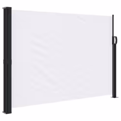 vidaXL Retractable Side Awning Outdoor Privacy Screen Balcony Sunshade Shelter - white, 140 x 300 cm - Additional view 2